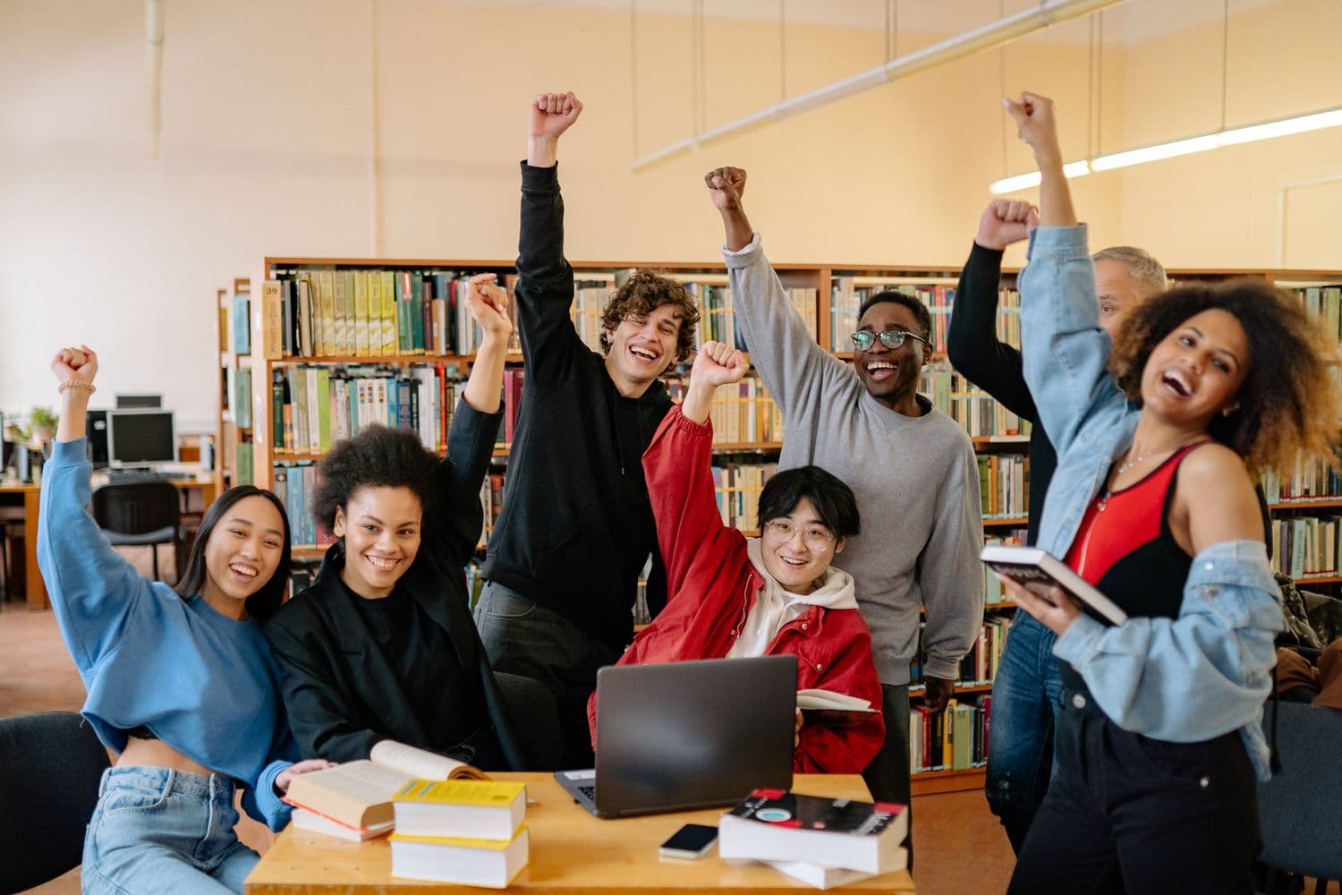 Results day in the library